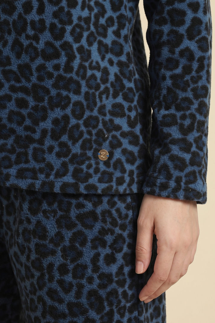 Zivame Polor Fleece Knit Poly Lifewear Set - Ink Blue — image 5